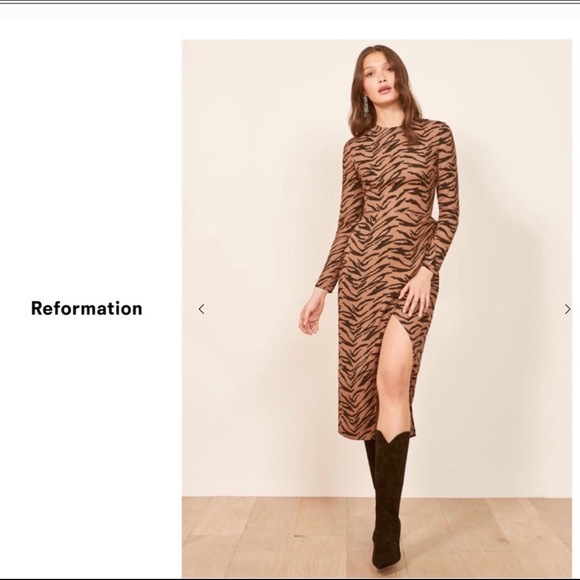 Reformation zebra print wrap dress - Picture 3 of 5